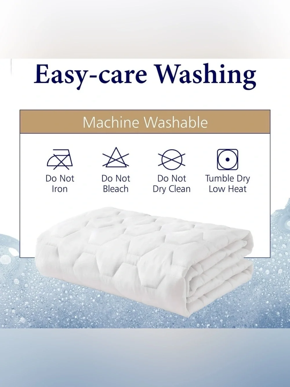Mastertex Micropuff Quilted Mattress Pad Cot Size